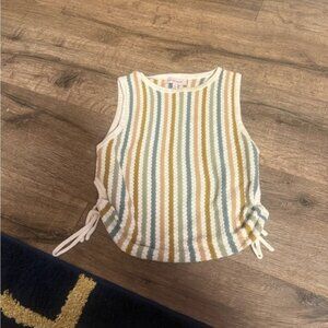 Striped Sleeveless Crop Top